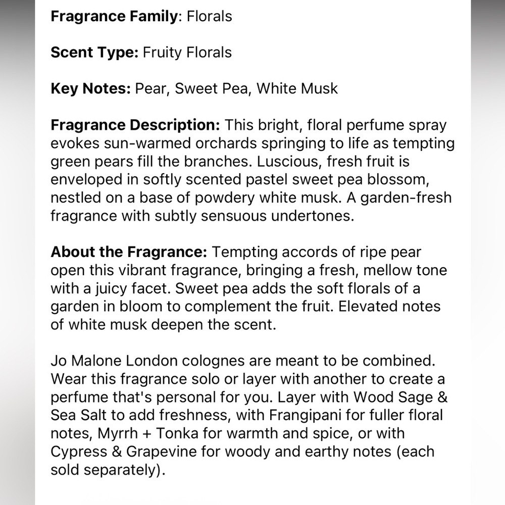 🍐 Jo Malone English Pear & Sweet Pea 9 ML - Picture 4 of 4